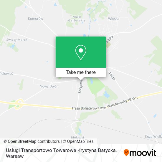 Карта Usługi Transportowo Towarowe Krystyna Batycka