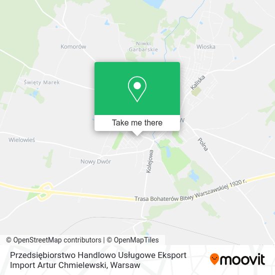 Przedsiębiorstwo Handlowo Usługowe Eksport Import Artur Chmielewski map