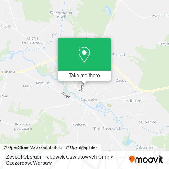 Zespół Obsługi Placówek Oświatowych Gminy Szczerców map