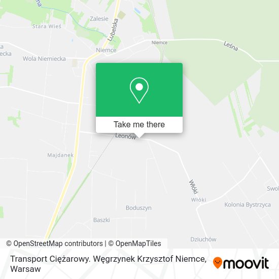 Transport Ciężarowy. Węgrzynek Krzysztof Niemce map