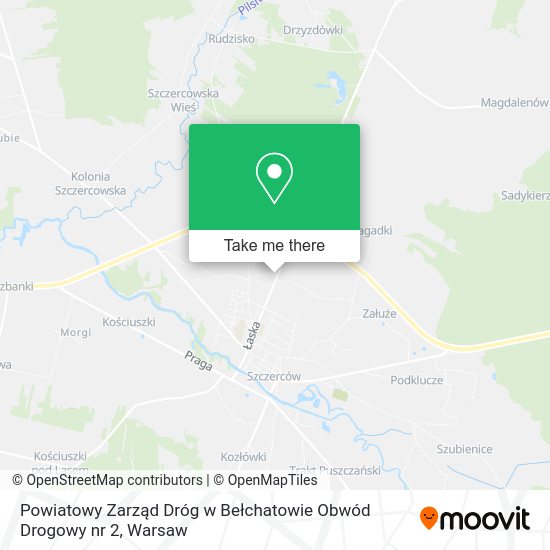 Powiatowy Zarząd Dróg w Bełchatowie Obwód Drogowy nr 2 map