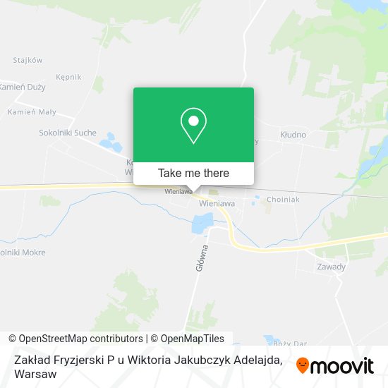 Zakład Fryzjerski P u Wiktoria Jakubczyk Adelajda map