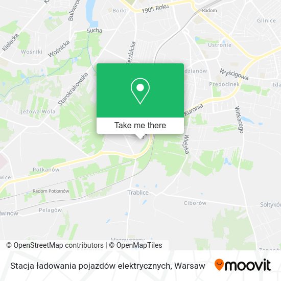 Stacja ładowania pojazdów elektrycznych map