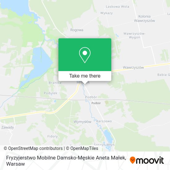 Карта Fryzyjerstwo Mobilne Damsko-Męskie Aneta Małek