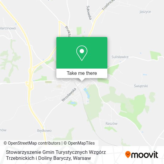 Stowarzyszenie Gmin Turystycznych Wzgórz Trzebnickich i Doliny Baryczy map