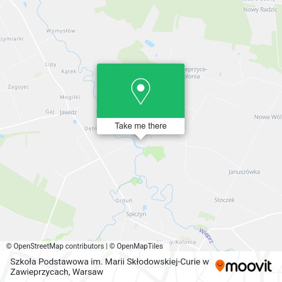 Szkoła Podstawowa im. Marii Skłodowskiej-Curie w Zawieprzycach map