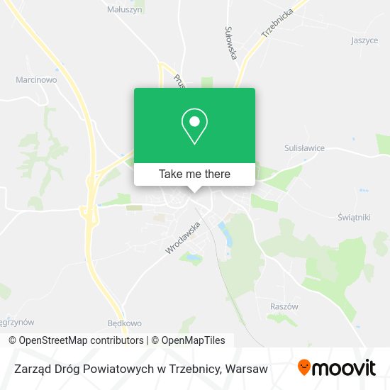 Zarząd Dróg Powiatowych w Trzebnicy map