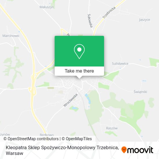 Карта Kleopatra Sklep Spożywczo-Monopolowy Trzebnica