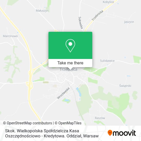 Skok. Wielkopolska Spółdzielcza Kasa Oszczędnościowo - Kredytowa. Oddział map