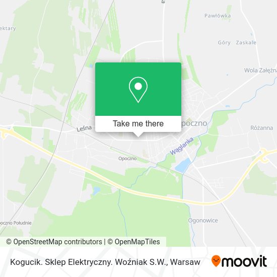 Kogucik. Sklep Elektryczny. Woźniak S.W. map