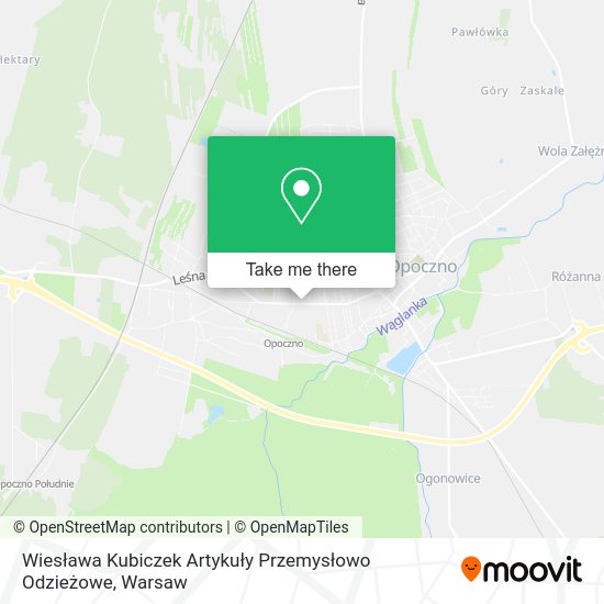 Wiesława Kubiczek Artykuły Przemysłowo Odzieżowe map