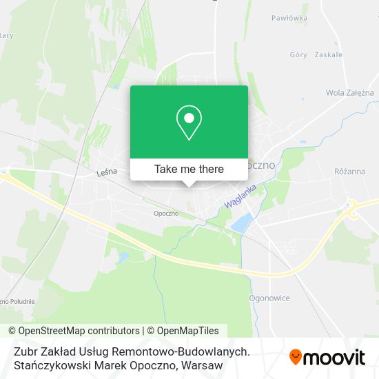 Zubr Zakład Usług Remontowo-Budowlanych. Stańczykowski Marek Opoczno map