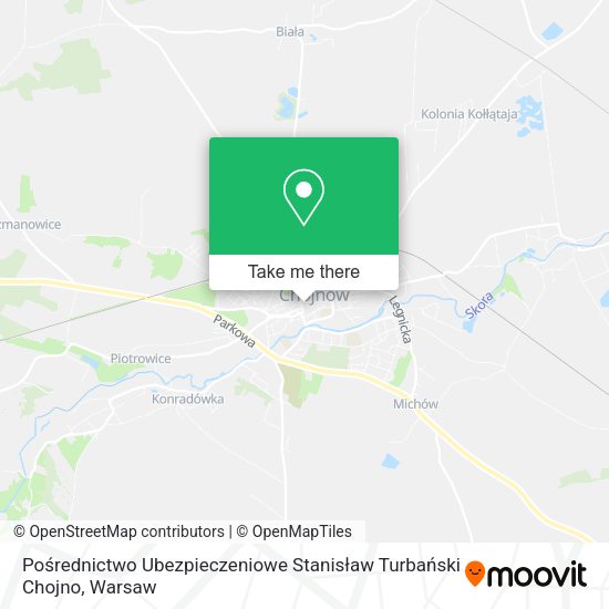 Pośrednictwo Ubezpieczeniowe Stanisław Turbański Chojno map