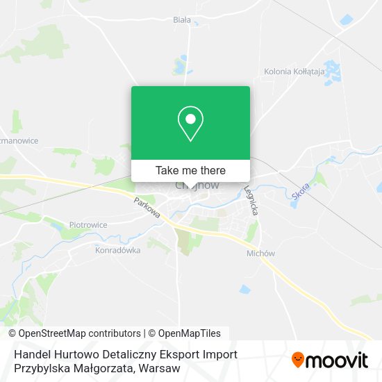 Handel Hurtowo Detaliczny Eksport Import Przybylska Małgorzata map