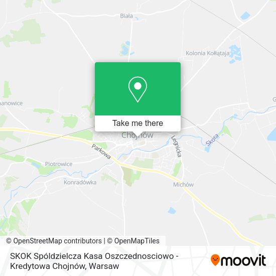 SKOK Spóldzielcza Kasa Oszczednosciowo - Kredytowa Chojnów map