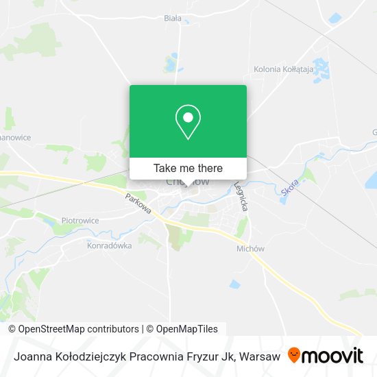 Joanna Kołodziejczyk Pracownia Fryzur Jk map