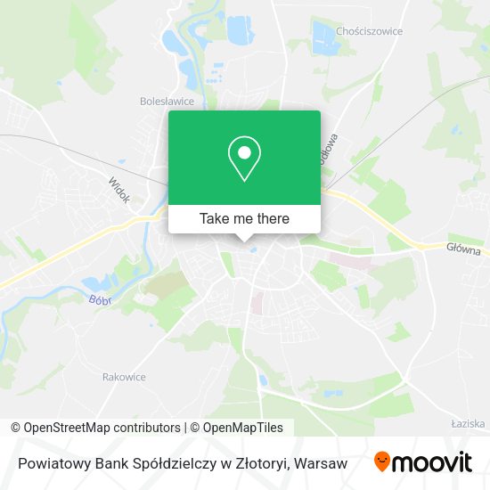 Powiatowy Bank Spółdzielczy w Złotoryi map