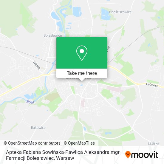 Apteka Fabiana Sowińska-Pawlica Aleksandra mgr Farmacji Bolesławiec map