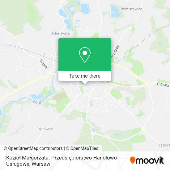 Kozioł Małgorzata. Przedsiębiorstwo Handlowo - Usługowe map