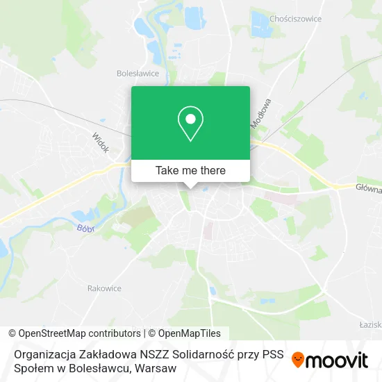 Карта Organizacja Zakładowa NSZZ Solidarność przy PSS Społem w Bolesławcu