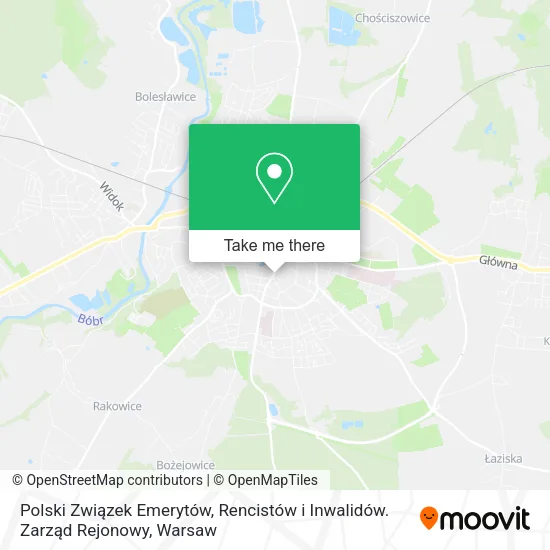 Карта Polski Związek Emerytów, Rencistów i Inwalidów. Zarząd Rejonowy