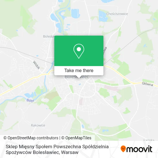 Карта Sklep Mięsny Społem Powszechna Spółdzielnia Spożywców Bolesławiec