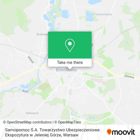 Samopomoc S.A. Towarzystwo Ubezpieczeniowe. Ekspozytura w Jeleniej Górze map