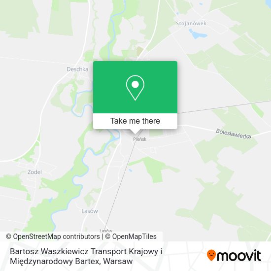 Bartosz Waszkiewicz Transport Krajowy i Międzynarodowy Bartex map