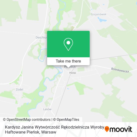 Kardysz Janina Wytwórczość Rękodzielnicza Wyroby Haftowane Pieńsk map