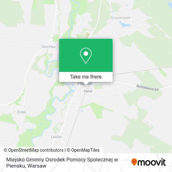 Miejsko Gminny Osrodek Pomocy Spolecznej w Piensku map