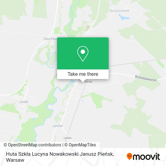 Huta Szkła Lucyna Nowakowski Janusz Pieńsk map