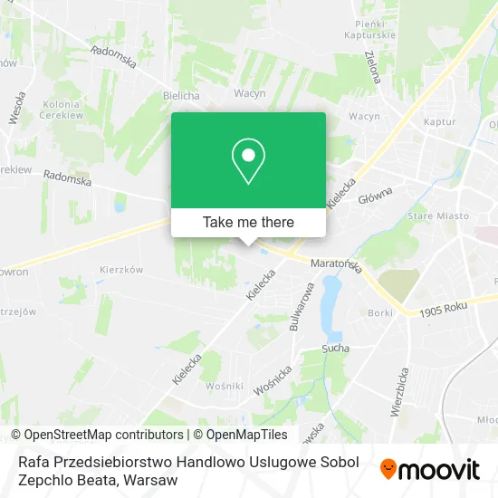 Карта Rafa Przedsiebiorstwo Handlowo Uslugowe Sobol Zepchlo Beata