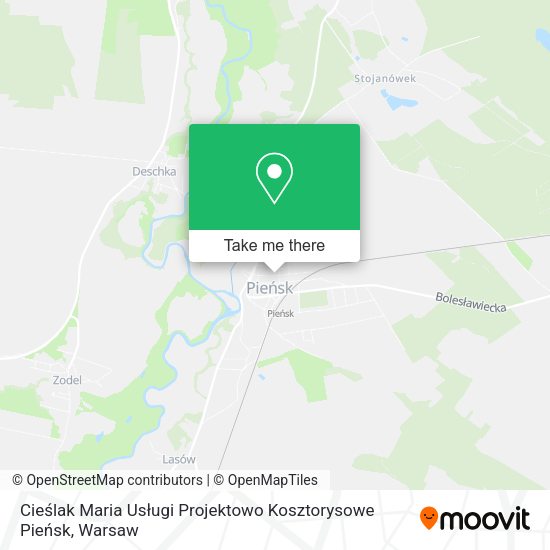 Cieślak Maria Usługi Projektowo Kosztorysowe Pieńsk map