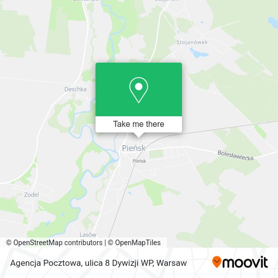 Agencja Pocztowa, ulica 8 Dywizji WP map