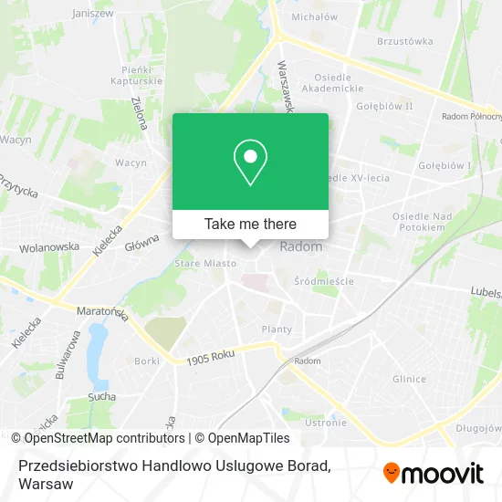 Карта Przedsiebiorstwo Handlowo Uslugowe Borad