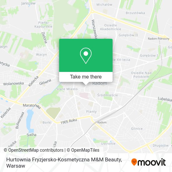 Карта Hurtownia Fryzjersko-Kosmetyczna M&M Beauty