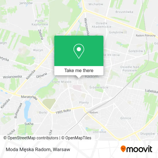 Карта Moda Męska Radom