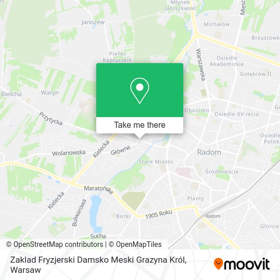 Zaklad Fryzjerski Damsko Meski Grazyna Król map