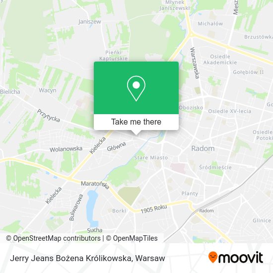 Jerry Jeans Bożena Królikowska map