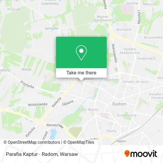 Карта Parafia Kaptur - Radom