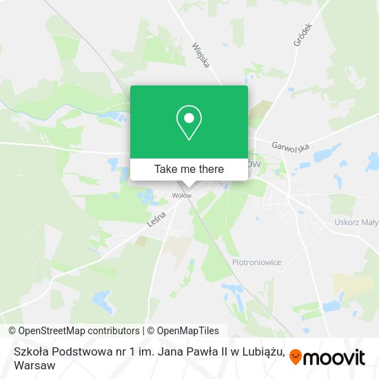 Szkoła Podstwowa nr 1 im. Jana Pawła II w Lubiążu map