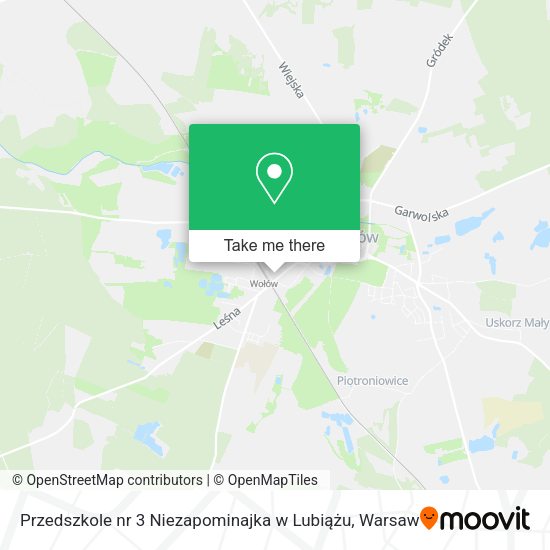 Карта Przedszkole nr 3 Niezapominajka w Lubiążu