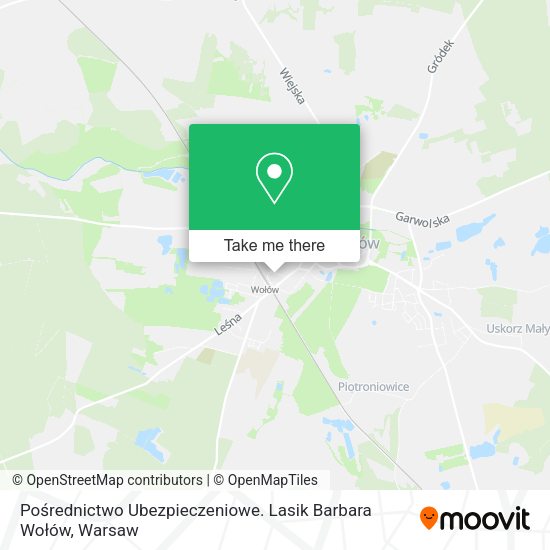 Pośrednictwo Ubezpieczeniowe. Lasik Barbara Wołów map