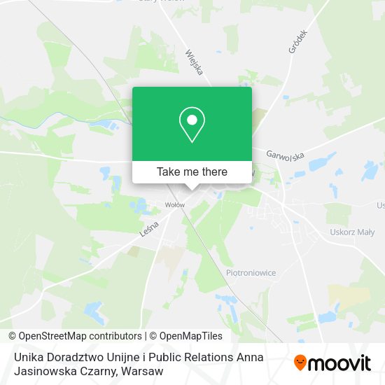 Unika Doradztwo Unijne i Public Relations Anna Jasinowska Czarny map