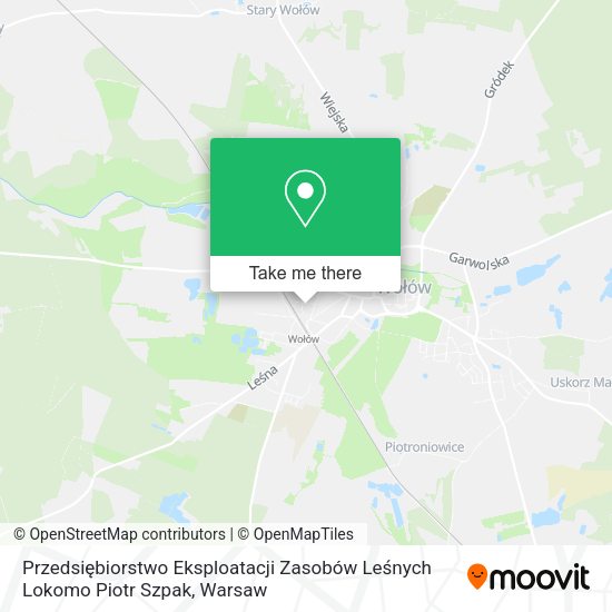 Przedsiębiorstwo Eksploatacji Zasobów Leśnych Lokomo Piotr Szpak map