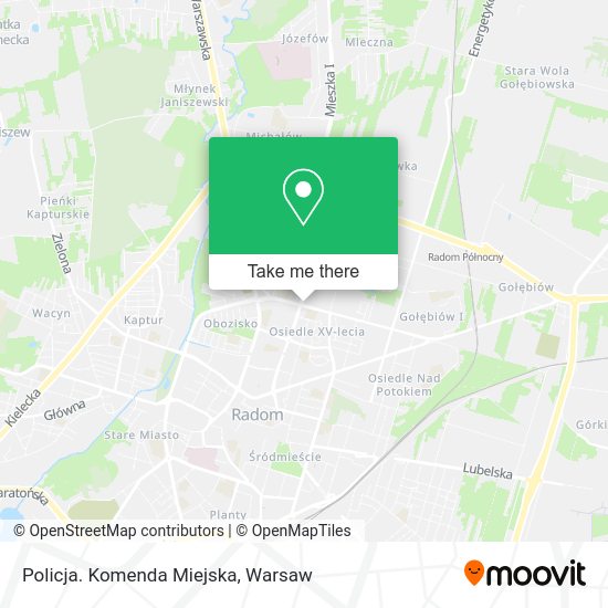 Policja. Komenda Miejska map