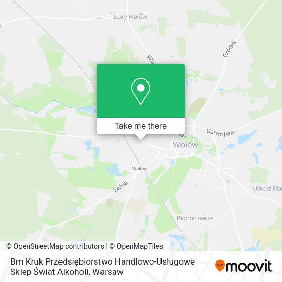 Bm Kruk Przedsiębiorstwo Handlowo-Usługowe Sklep Świat Alkoholi map