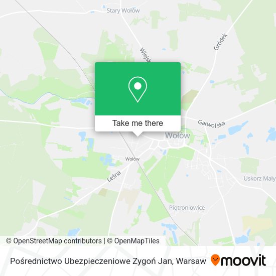 Pośrednictwo Ubezpieczeniowe Zygoń Jan map