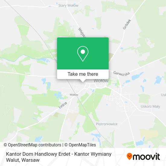 Карта Kantor Dom Handlowy Erdet - Kantor Wymiany Walut