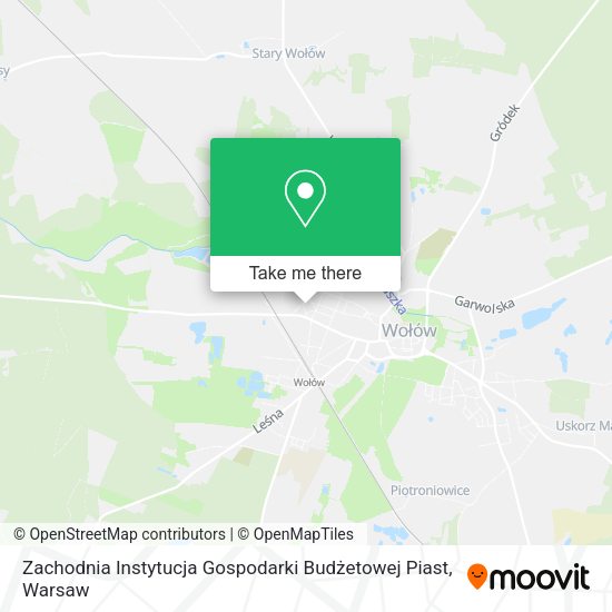 Zachodnia Instytucja Gospodarki Budżetowej Piast map